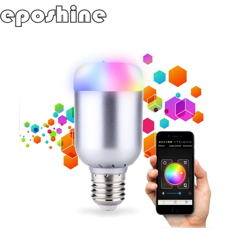 Smart E27 APP Control RGB Bulb Bluetooth LED Music Bulb 6W Wireless Light Bulb