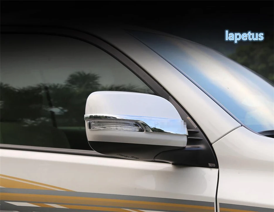 

Lapetus Rearview Mirrors Decoration Stripe Cover Trim 2 Pcs For Toyota Land Cruiser Prado FJ150 2018 2019 / With Turning Lights