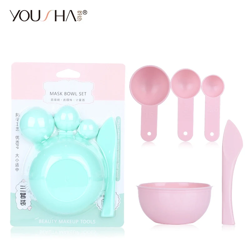 

YOUSHA DIY mask bowl beauty homemade face mask bowl with measuring spoon stir spatula cosmetic moisturizing skin care tool set