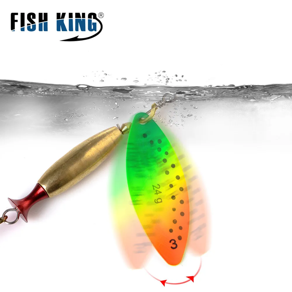 FISH KING Spinner Lure Bait Long Cast 15.9g 23.5g Spoon Lures pike Metal Fishing Lure Bass Hard Bait With Hooks FISH KING Spinner Lure Bait Long Cast 15.9g 23.5g Spoon Lures pike Metal Fishing Lure Bass Hard Bait With Hooks