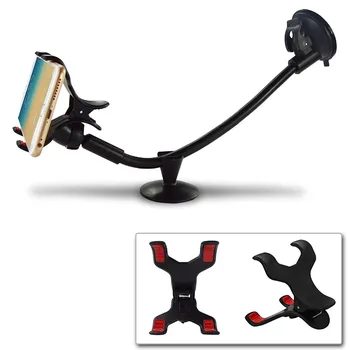 

Truck car Phone Mount Holder Universal Long Arm Windshield Dashboard Car Mount Cradle Dashboard Base for iphone 8 LG Smartphone