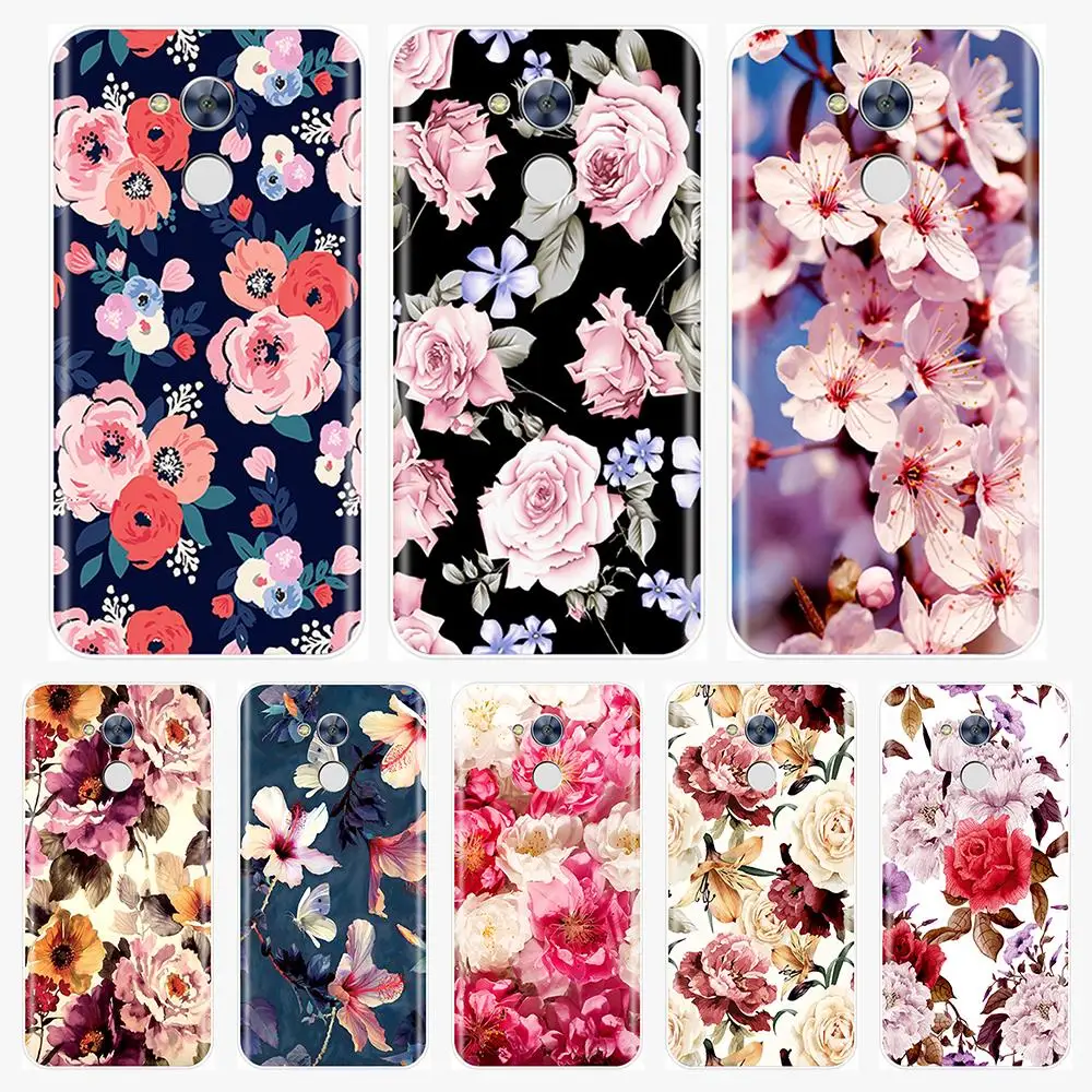 Phone Case For Huawei Honor 4C 5C 6C 6A Pro Soft Beautiful Flowers Painted Cover 4X 5A 5X 6 6X Silicone | Мобильные телефоны и