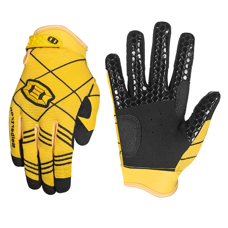 Seibertron B-A-R PRO 2,0 фирменные бейсбольные/софтбольные ватиновые перчатки с супер захватом для пальцев подходят для взрослых и молодежи ватиновые перчатки 1 пара - Цвет: Цвет: желтый