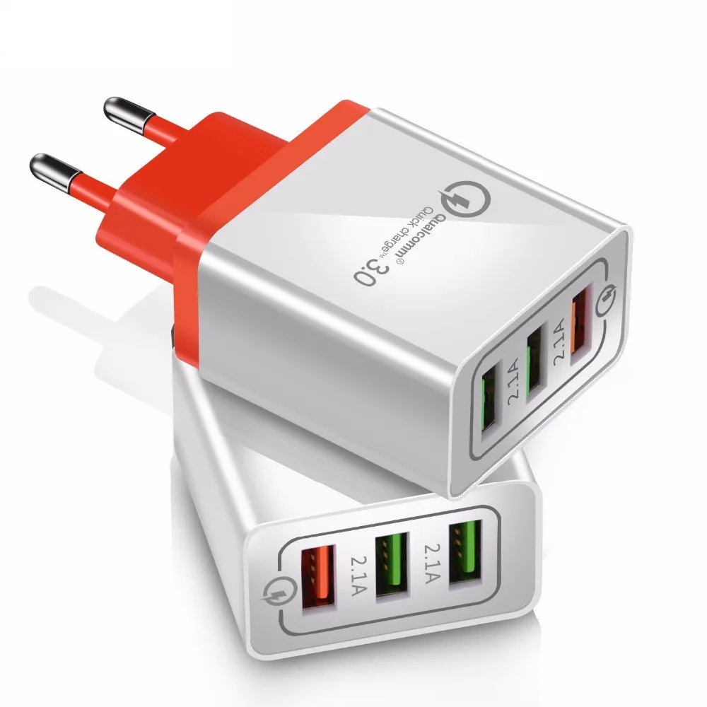 18 Вт Quick Charge 3 0 EU/US 5V 3A быстрой зарядки USB ЗУ для мобильного телефона iphone huawei samsung Xiaomi