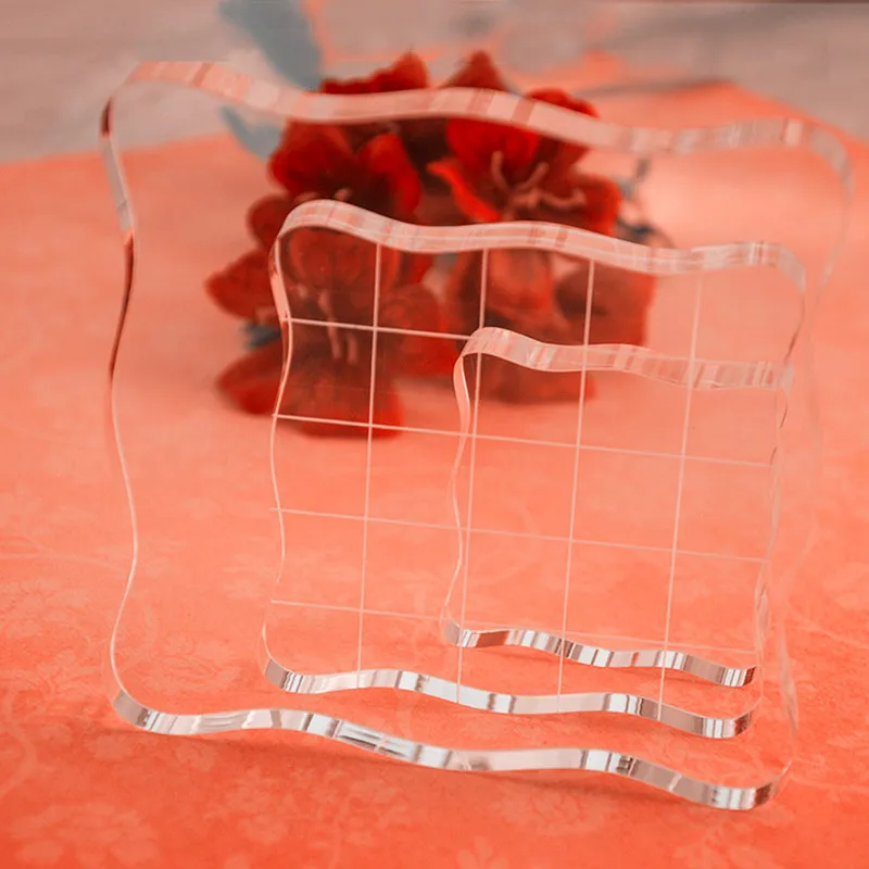 3 шт. детская акриловая ручка среднего размера|acrylic block|acrylic padclear transparent stamps |