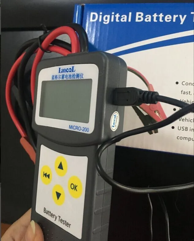 

MICRO-200 Analyzer Car Battery Tester CCA Battery Automotive Battery Digital 12V Diagnostic Tool With USB For Printing