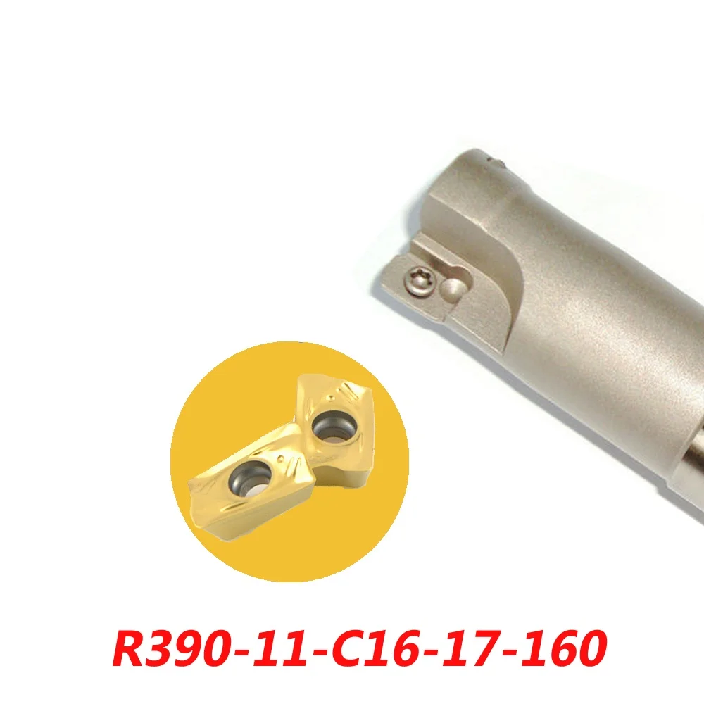 

Free Shipping R390-11-C16-17-160 Indexable Face Milling Cutter Tools For R390-11T308 Carbide Inserts Suitable For NC/CNC Machine