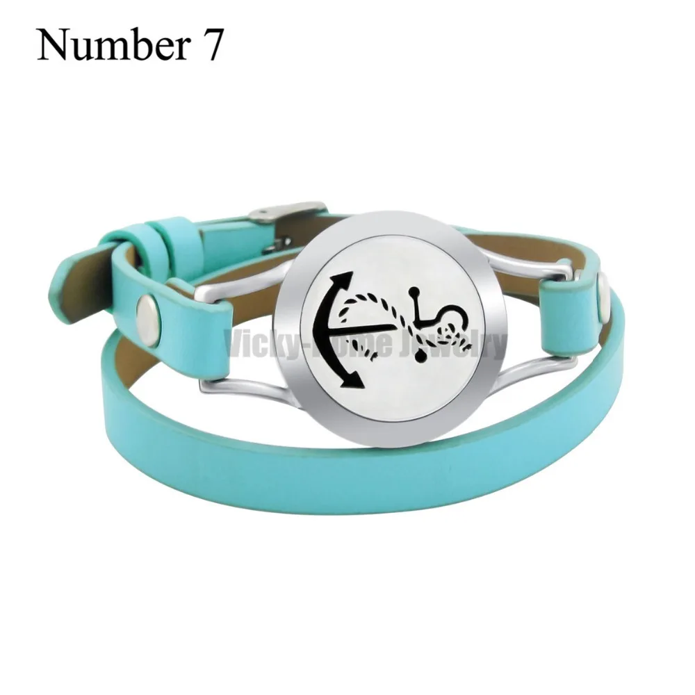 ZP-BS086-7 Diffuser Leather Locket Bracelet_