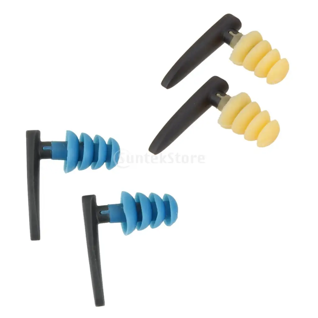 2 Pairs Unisex Adult Children Waterproof Soft Flexible Swimming Ear Plug Water Protection Earplugs w/ Case Sea Summer Gear Tool
