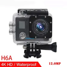 HAMTOD H6A 4K WiFi Экшн-камера 2,0 дюймов ЖК-экран 1080P HD Дайвинг Водонепроницаемая мини видеокамера Спортивная камера s, объектив 140 градусов