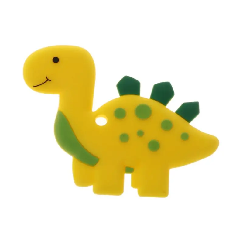 Динозавр Детские Прорезыватели для зубов Подвеска Ожерелье Аксессуар BPA бесплатно силиконовые жевательные игрушки
