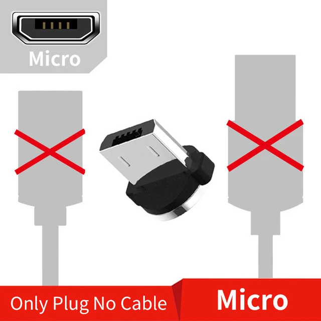 Rosinop 2.4A Быстрая зарядка 3 в 1 Магнитный кабель для iphone светящийся usb type C Магнитный зарядный кабель для xiaomi Micro USB Android - Цвет: microplugNocable