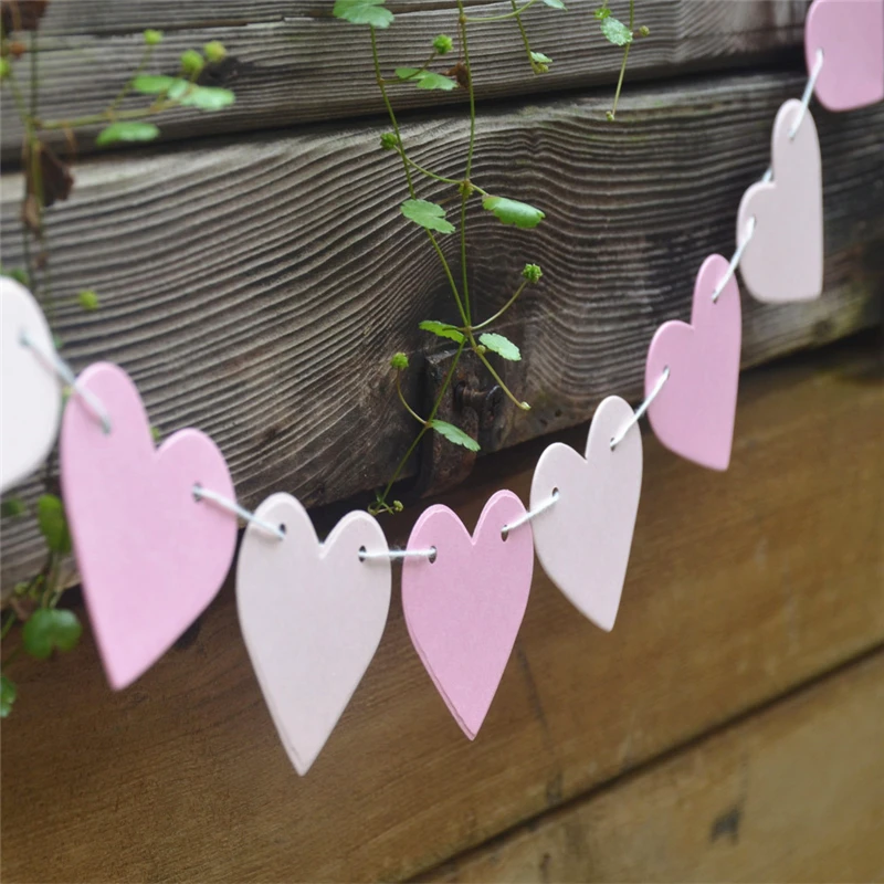 Us 16 14 15 Off 20pcs Pink Theme Birthday Party Paper Garlands Hanging Chain Ceiling Banner Romantic Garden Bridal Backdrops Nursery Decoration In
