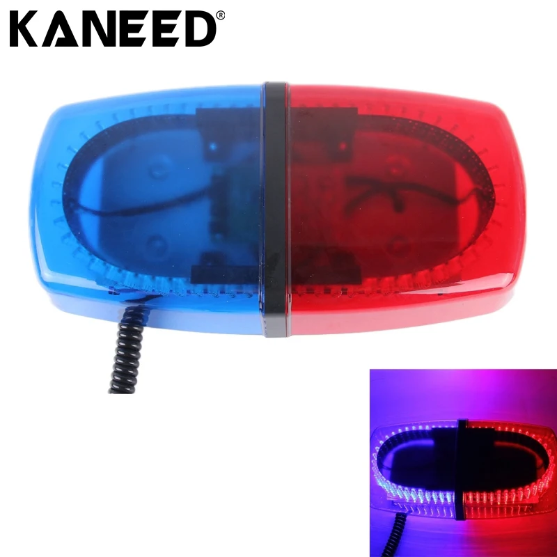 KANEED LED Strobe Warning Light 25W 240 LEDs Red Light + Blue Light