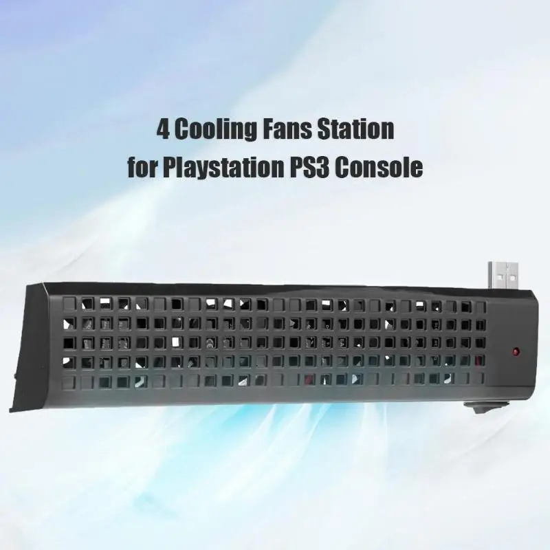 Двойной USB 2,0 концентратор 4 вентиляторы охлаждения станции для Playstation PS3 (40 г/80 г) игры на консоли аксессуаров