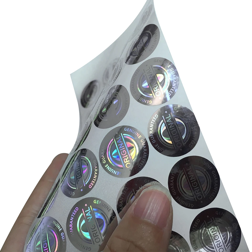 

WARRANTY VOID IF REMOVED 20mm security Hologram one-time use Silver laser Holographic sticker for products 2000pcs lot