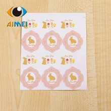Производитель наклеек на заказ Прекрасный Луна Кролик Стикеры, декоративные наклейки D19 выпечки запечатывание коробки