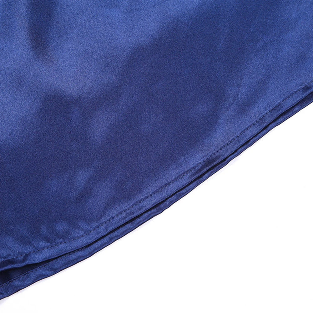 YJSFG Домашняя мужская шелковая атласная пижама для сна Мужская домашняя одежда халаты Нижнее белье Новые однотонные шорты Летняя одежда для сна