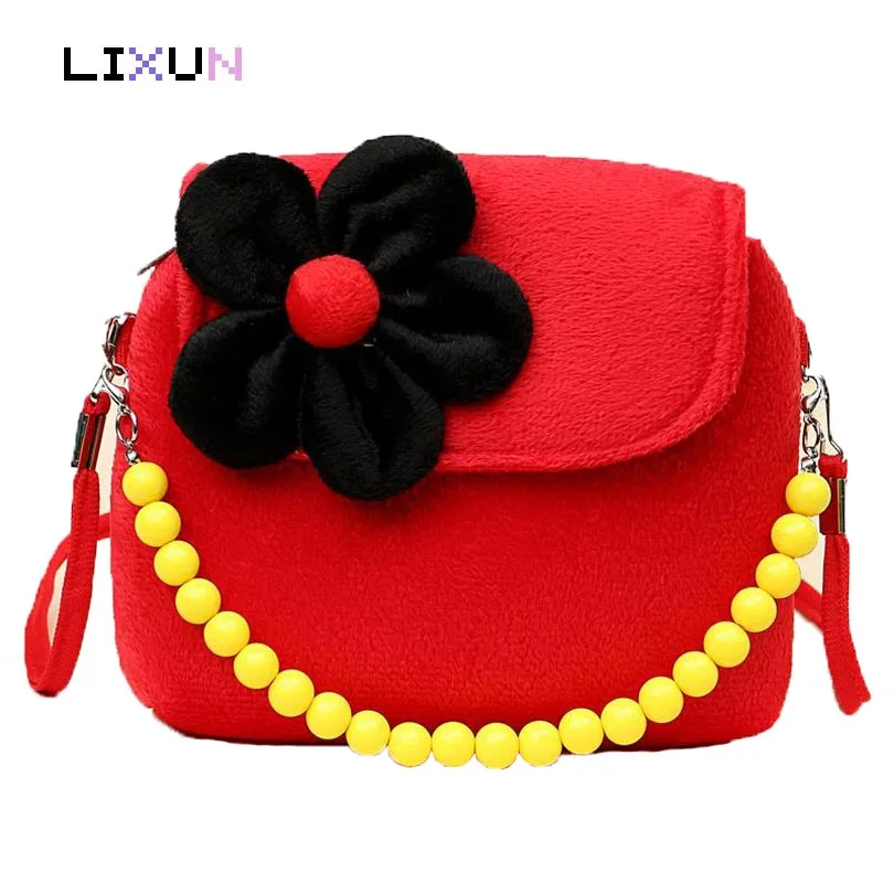 

Lovely Baby Girls Mini Messenger Bag Cute Plush Cartoon Kids Baby Small Coin Purses Children Handbags Kids Shoulder Bags bolsa