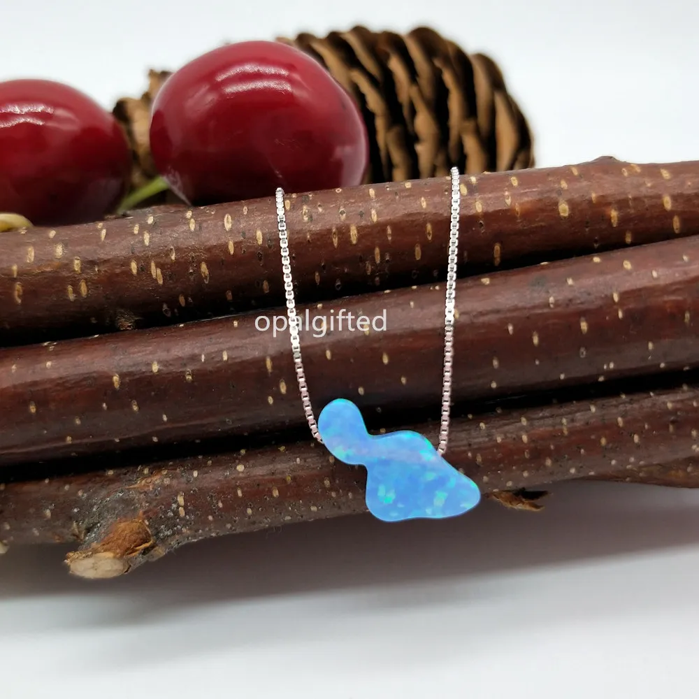 1pc Free Shipping 14*9mm Synthetic OP06 Light Blue Maui Map Fire Opal Necklace Island Pendant Jewelry | Украшения и аксессуары
