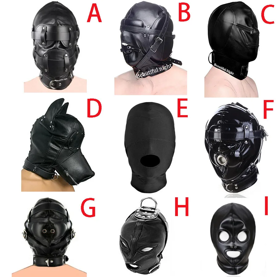 Leather Padded Sexo Mask Blindfold Bdsm Sex Hood Halloween Costumes Accessories Cosplay Lingerie |