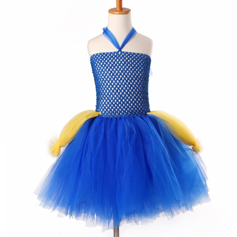 Royal Blue Tang Fish Girls Tutu Dress Under The Sea Theme Birthday Party Dress Kids Photo Prop Dress Up Halloween Costume (10)