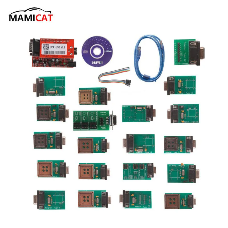 

New Full Chip With 20 Adapters UPA USB V1.3 Programmer UPA-USB V1.3 Software ECU Chip Tuning Tool Full Set 20 Chips NEC Function