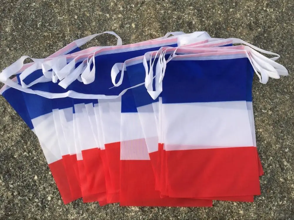 

France bunting flags with 30pcs Pennant String Banner Buntings Festival Party Holiday