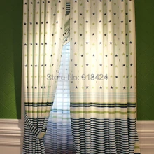Отделка изделия занавески s для детей размер: 1,5*2,0 м Синяя Звезда полоса украшения окна шторы для драпировки