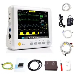 TUV & CE, аксессуары полностью, 7 инартериального давления ICU модульный монитор пациента параметр NIBP, S медицинское оборудование