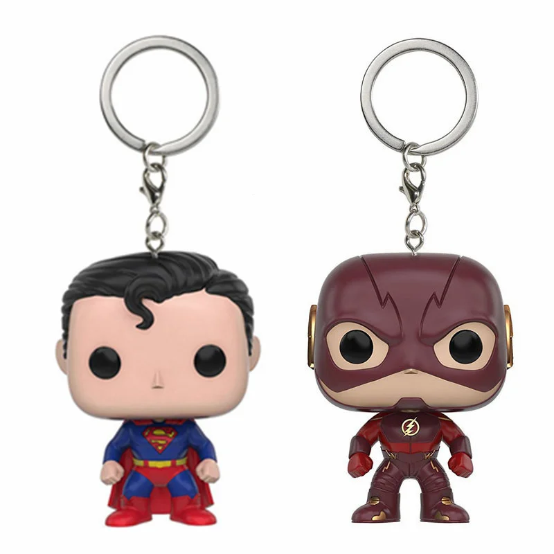 

Keychain Avengers Super Hero Superman the frash action figure Bobble Head Q Edition no box for Car Decoration