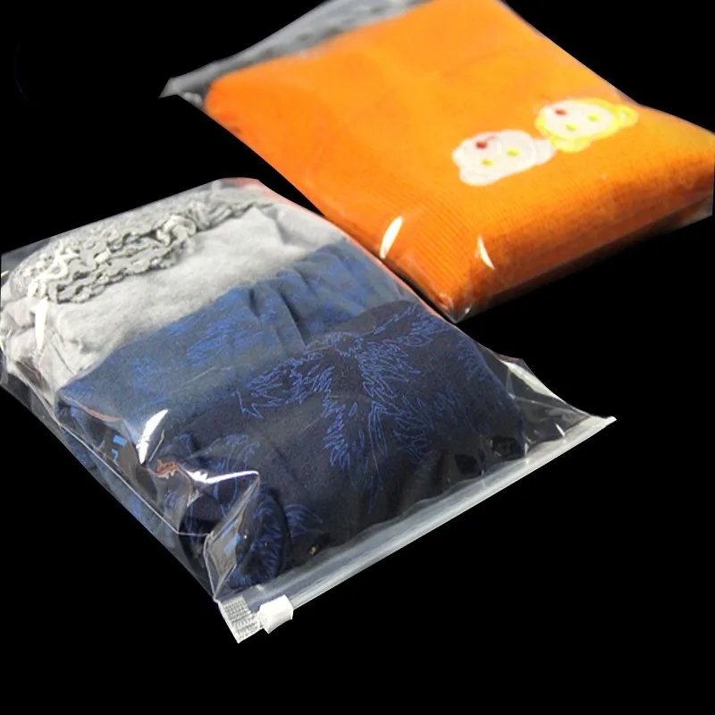 14cm*20cm*200mic Zip Lock Plastic Bag Clear Resealable Bag Clothes Bag
