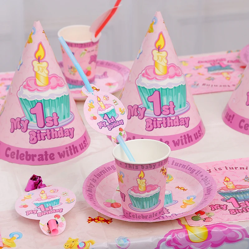 

Birthday Party Supplies Deluxe Party For 6 Birthday Hat Paper Cup Blow Out Dragon Pointy Hat Tissue Tablecloth Straw