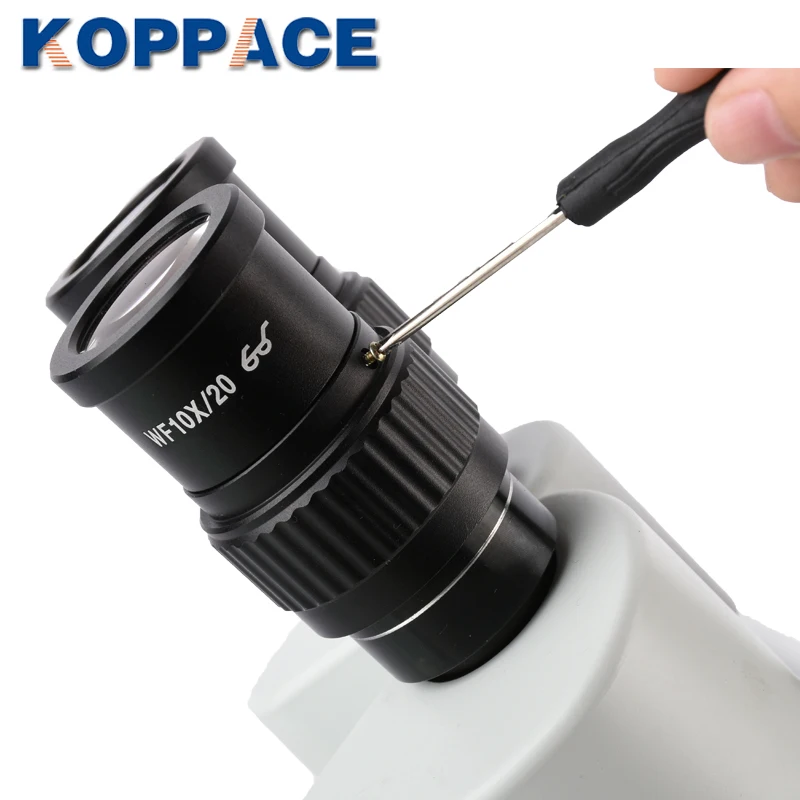  KOPPACE Trinocular Stereo Microscope lens3.5X-45XTrinocular Stereo Zoom Microscope1X Microscope Cam