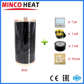 

8 Square Meters PTC Carbon Floor Electric Heating Film 220V 110W + Accessories Safe For Underfloor Heating