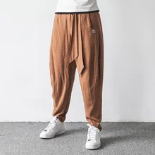 Hot 2019 autumn large size hahalan skateboard pants men's casual loose pants drawstring jogging pants khaki M L XL XXL 3XL4XL5XL