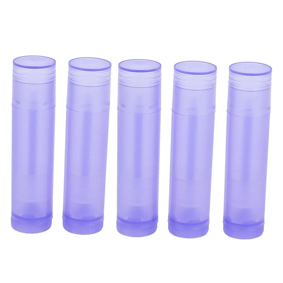 UXCELL 5Pcs Plastic Empty Diy Lip Balm Tube Lipstick Chapstick