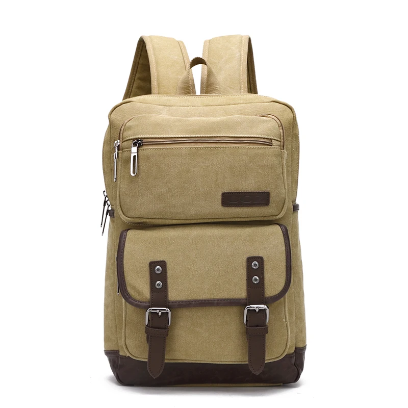 CROSS OX Men Canvas Backpack 14 Laptop Computer Bag Mens Travel Bag Backpacks Men Vintage School Backpack Mochila BK8008