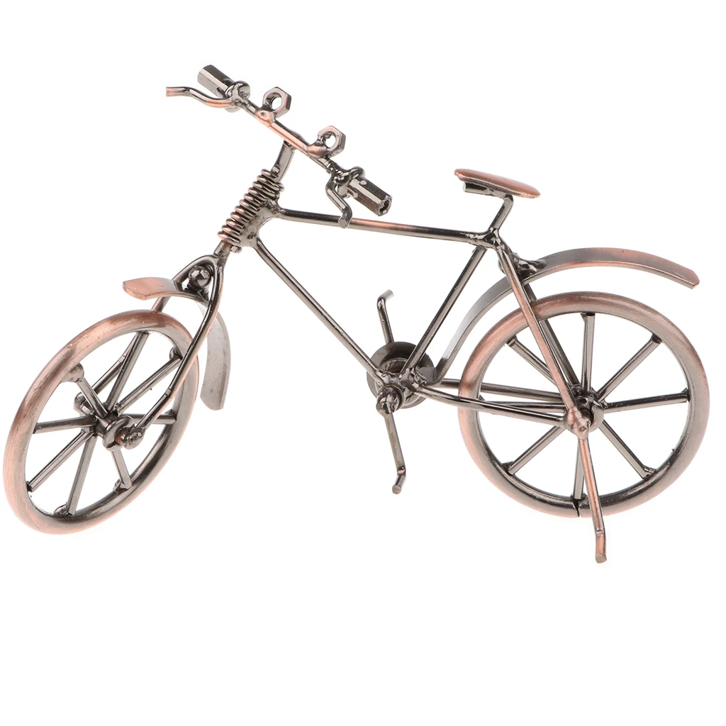 Metalwork Mini Replica Bicycle Bike Figurine Model Desk Art Craft Home