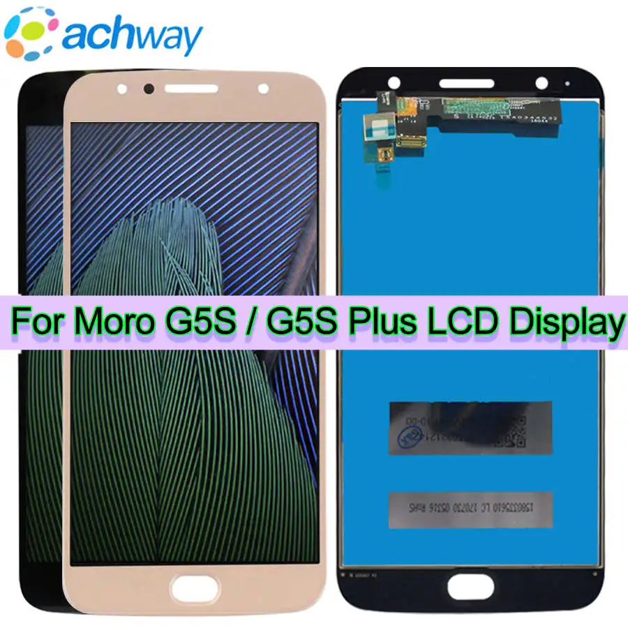 

5.2"For Motorola Moto G5S LCD XT1794 Display Touch Screen Digitizer Assembly 1920*1080 LCD 5.5" For Moto G5S Plus LCD Xt1805 LCD