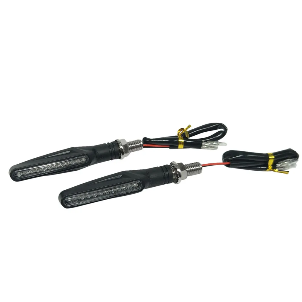 

2PCS Motorcycle Turn Signals Light 12*335SMD Tail Flasher LED Flowing Water Blinker IP68 Bendable Motorcycle Flashing Lights#y4