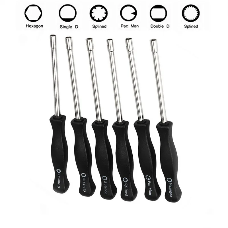 6x Carburetor Adjusting Screwdriver Carb Tool Set Splined Pacman Double