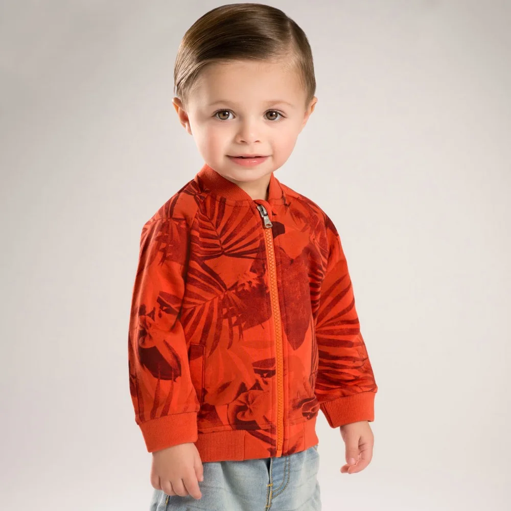 Brand 2017children boy clothes 100Cotton Leaves Print kid baby boy