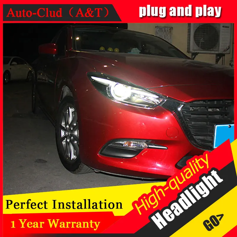 Авто Clud автомобильный Стайлинг для Mazda 3 Axela фары 2017 головная лампа передняя