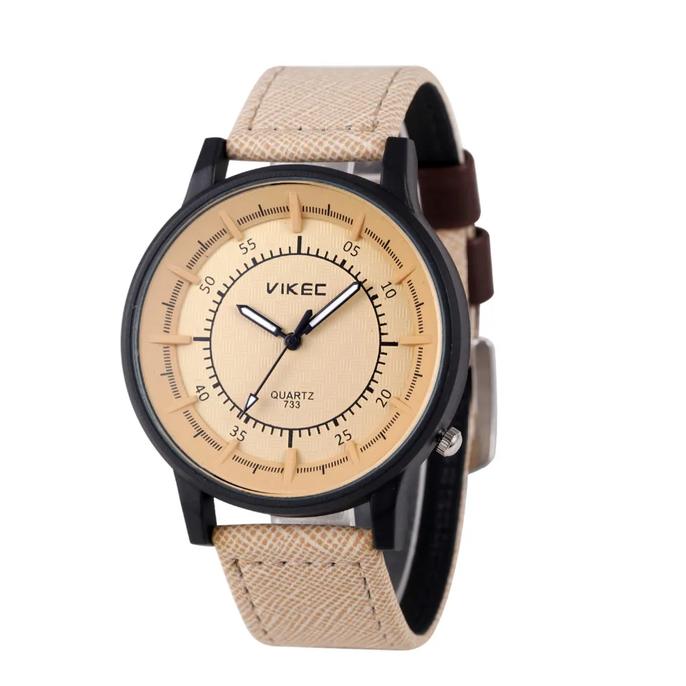 

Fashion Men's Leather Stainless Steel Military Casual Analog Quartz Wrist Watch men Clock Men watch dignity D8
