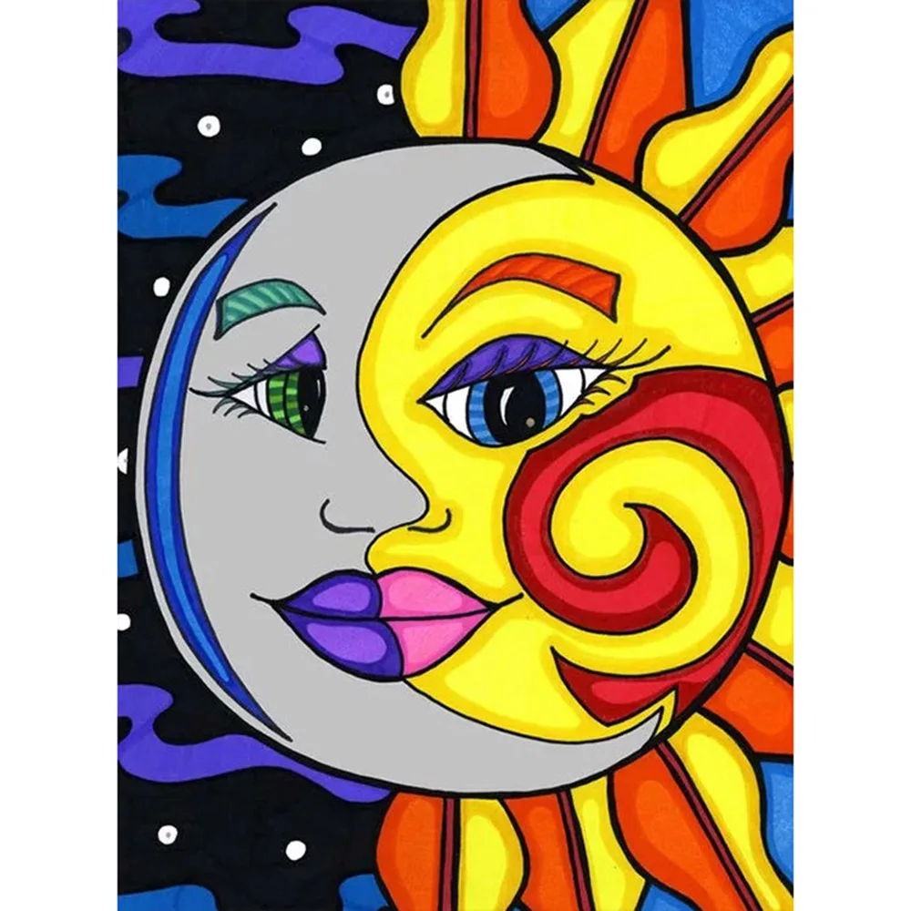 HUACAN-DIY-5D-Diamond-Painting-Cartoon-Diamond-Embroidery-Sale-Moon-Full-Square-round-Diamond-Mosaic-Beadwork