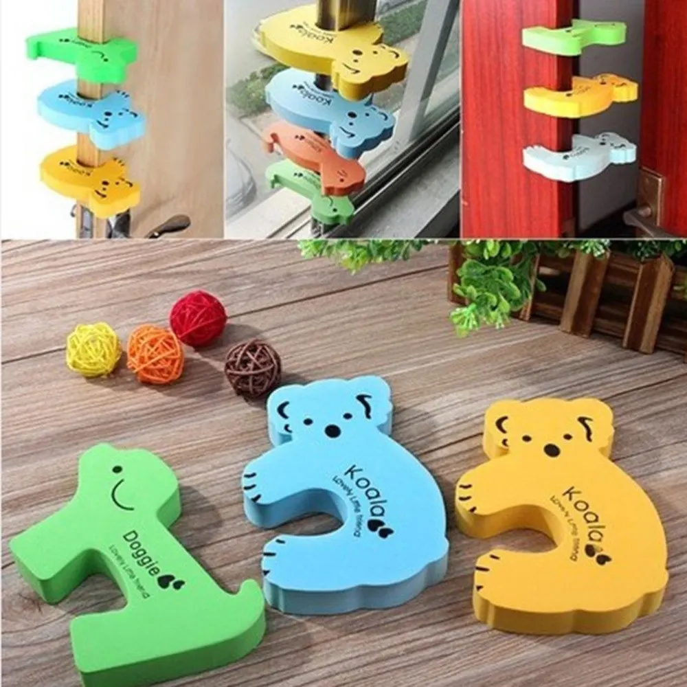 1Pc Cute Door Stops Safety Guard Finger Protect Thick Child Kids Baby Animal Cartoon Jammers