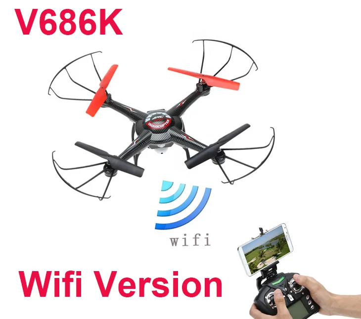 

JJRC V686K (WIFI version ) 6-Axis Gyro 2.4G 4CH FPV Quadcopter with Camera One-press Return and CF Mode + original box