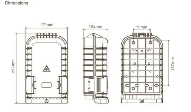 FTTH волоконно-оптическая Клеммная коробка 16 core waterproof