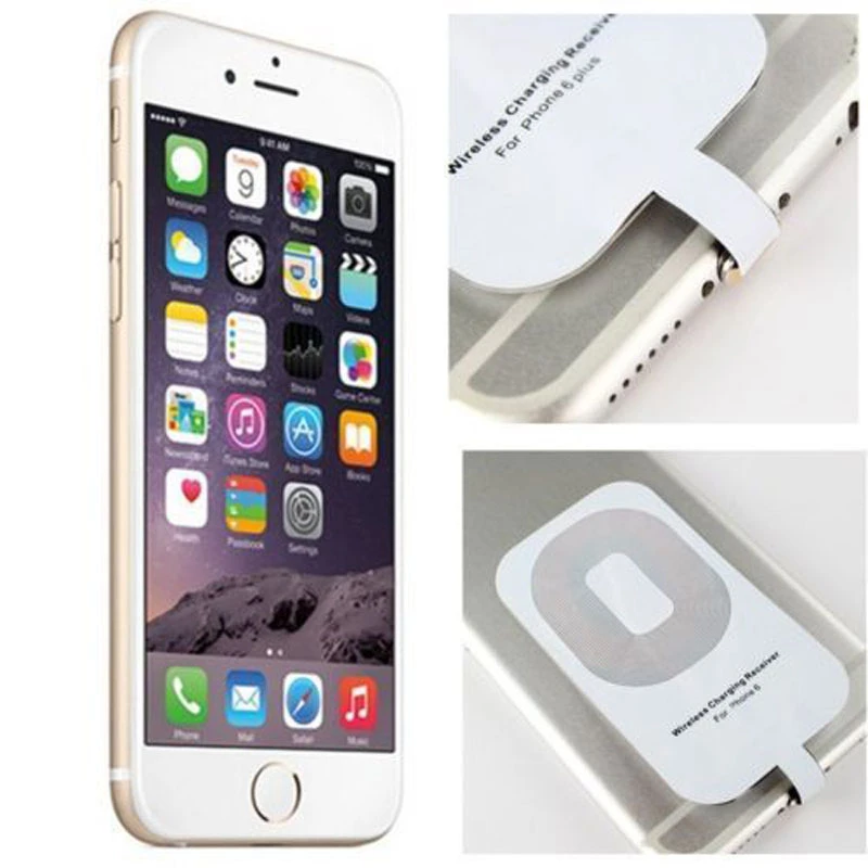 Cargador inalámbrico Qi para 5s, 5c, 6, 6s Plus, tarjeta receptora Iphone 5, I6, I5, adaptador de inteligente|wireless charger|qi wireless charger receiverwireless charger receiver - AliExpress